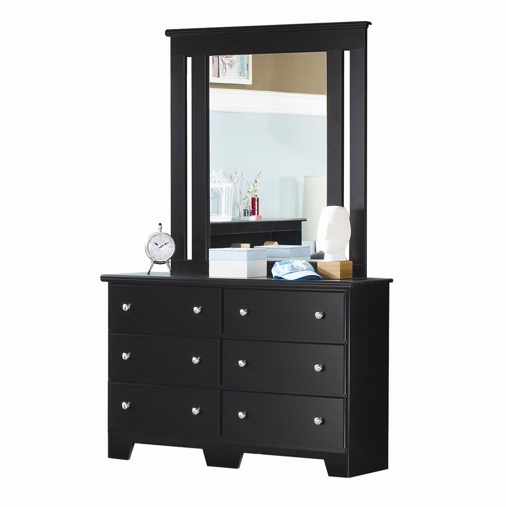 6 Drawer Dresser & Framed Mirror Set