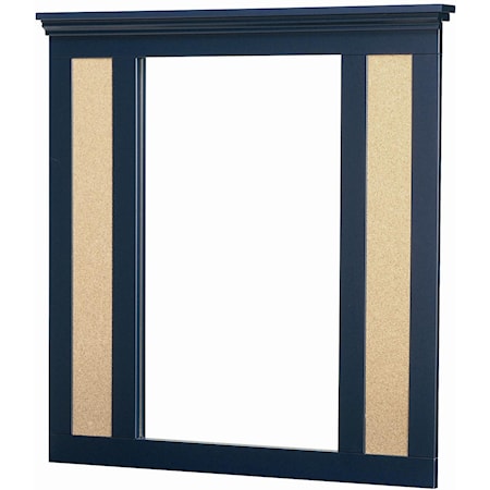 Bulletin Board Mirror with Supports