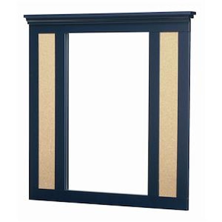 Bulletin Board Mirror with Supports