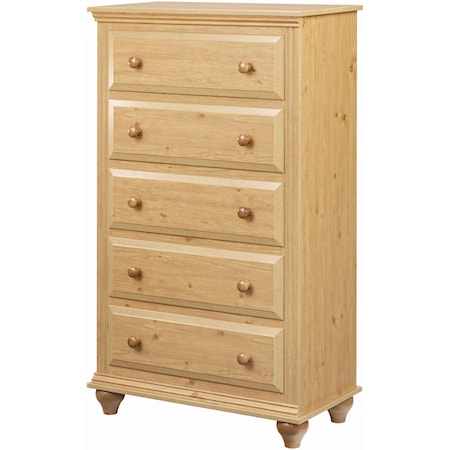 5 Drawer Chest with Roller Glides