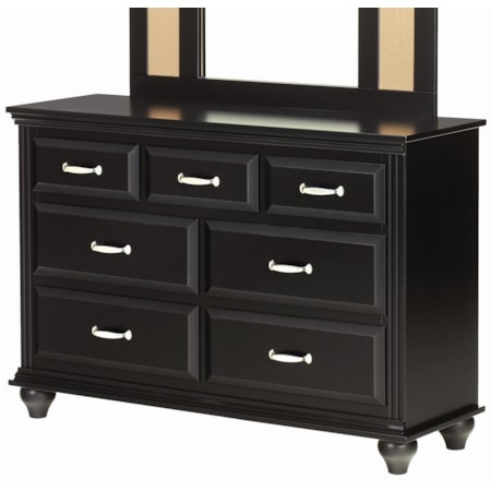 7 Drawer Dresser with Roller Glides