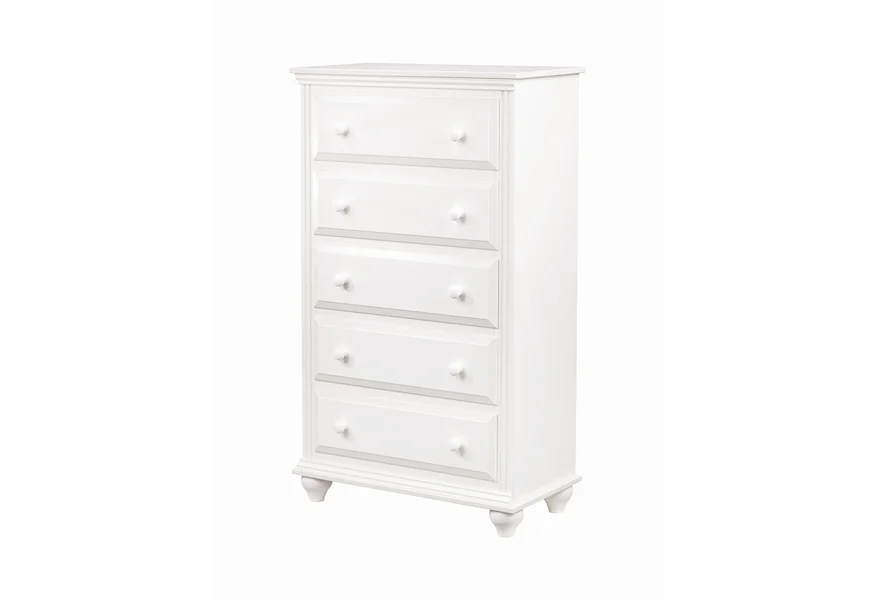 Madison 5 Drawer Chest with Roller Glides by Lang at Lapeer Furniture & Mattress Center