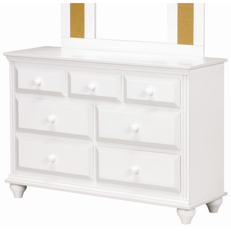 7 Drawer Dresser with Roller Glides