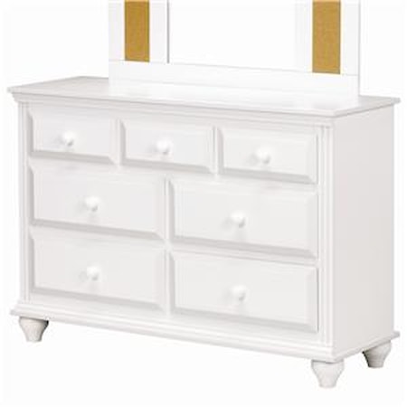 7 Drawer Dresser with Roller Glides