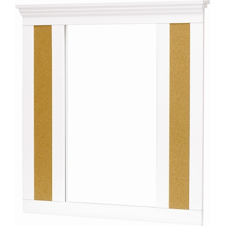 Bulletin Board Mirror with Supports