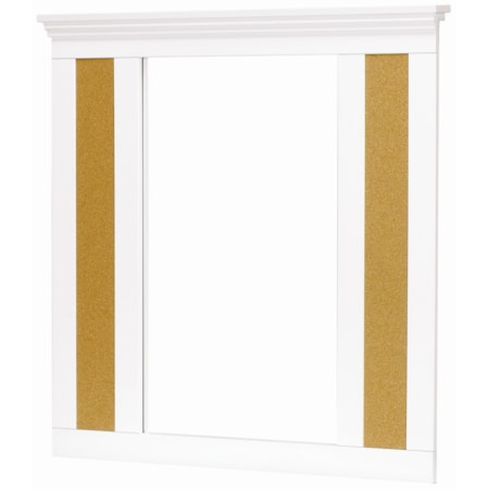 Bulletin Board Mirror with Supports
