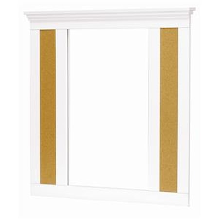 Bulletin Board Mirror with Supports