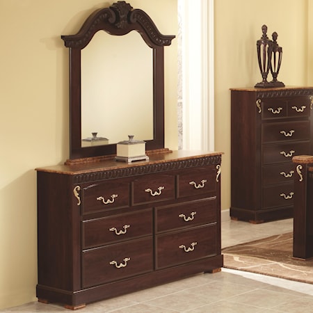 Dresser & Mirror Set