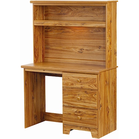 3 Drawer Desk with Lit Hutch