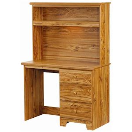 3 Drawer Desk with Lit Hutch