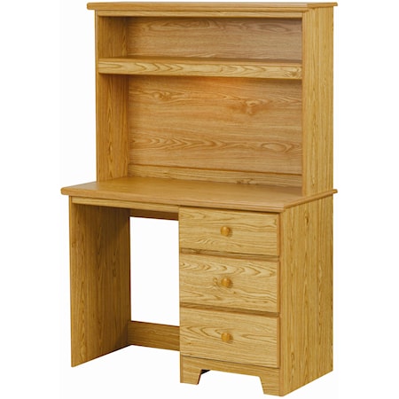 3 Drawer Desk with Lit Hutch