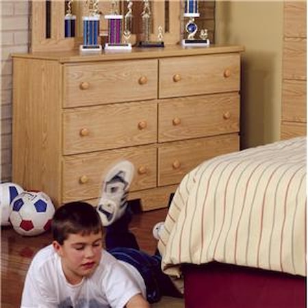 49 Inch 6 Drawer Dresser