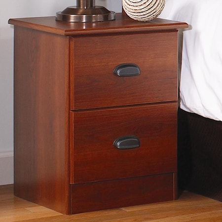 2 Drawer Night Stand with Roller Glides