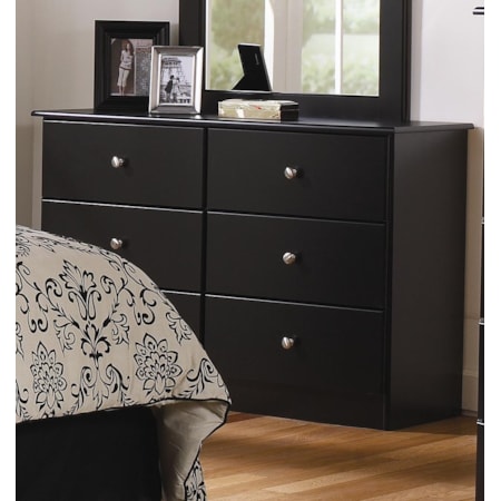 6 Drawer Dresser with Roller Glides