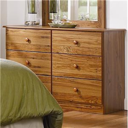 6 Drawer Dresser with Roller Glides