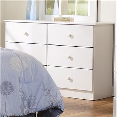 6 Drawer Dresser with Roller Glides