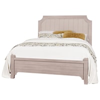 King Upholstered Bed with Low Profile Footboard