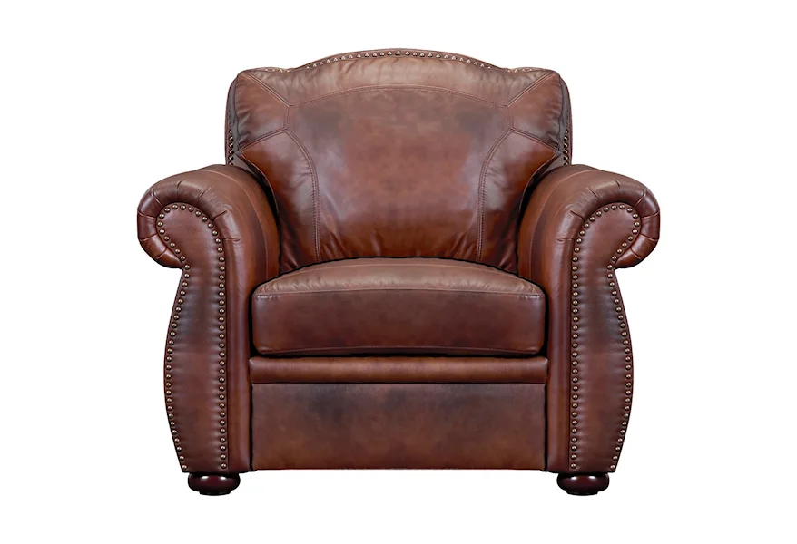Arizona Leather Chair by Leather Italia USA at Home Furnishings Direct