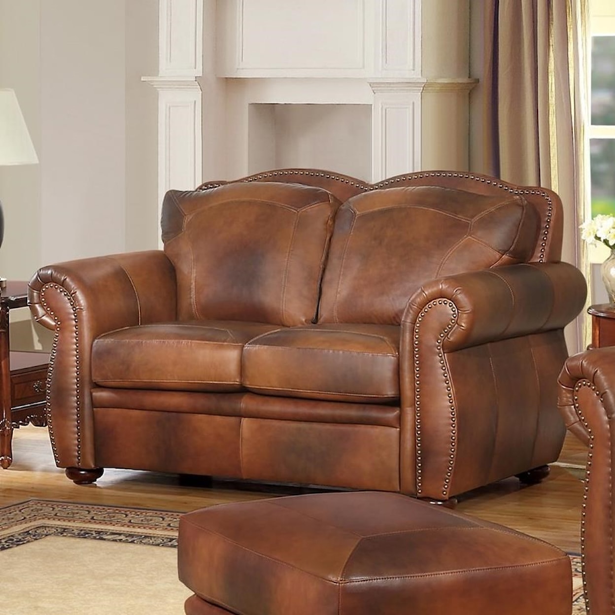 Leather Italia USA Arizona Leather Loveseat