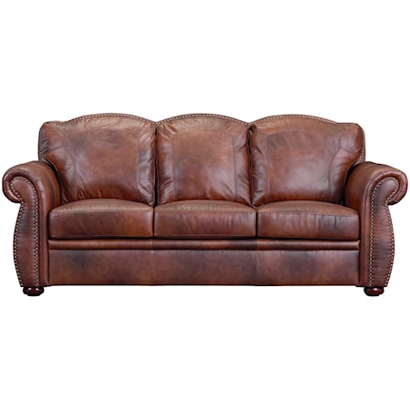 Traditional Leather Sofa