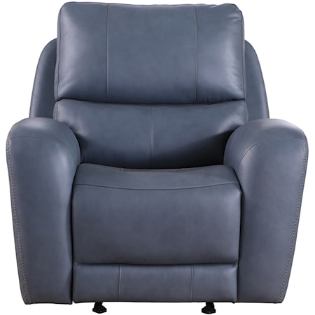 Contemporary Power Recliner with Power Headrest