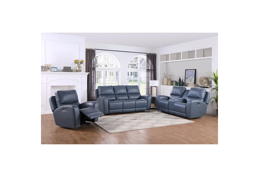Belair Reclining Living Room Group by Leather Italia USA at Pilgrim Furniture City