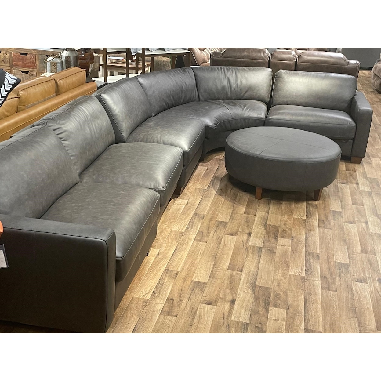 Leather Italia USA Brent 5-PC Sectional & Ottoman