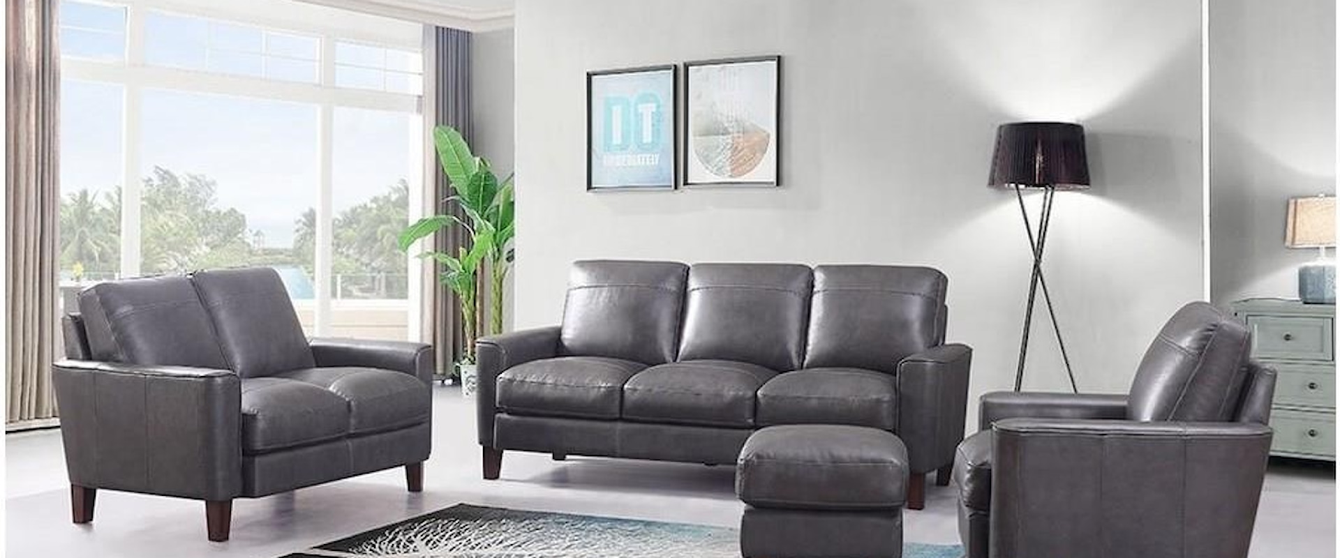 Sofa, Chair and Ottoman Set