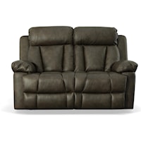Casual Calvin Power Reclining Loveseat with Power Headrests and USB Ports