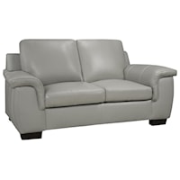 Loveseat - Lthr /cloud Gray Al