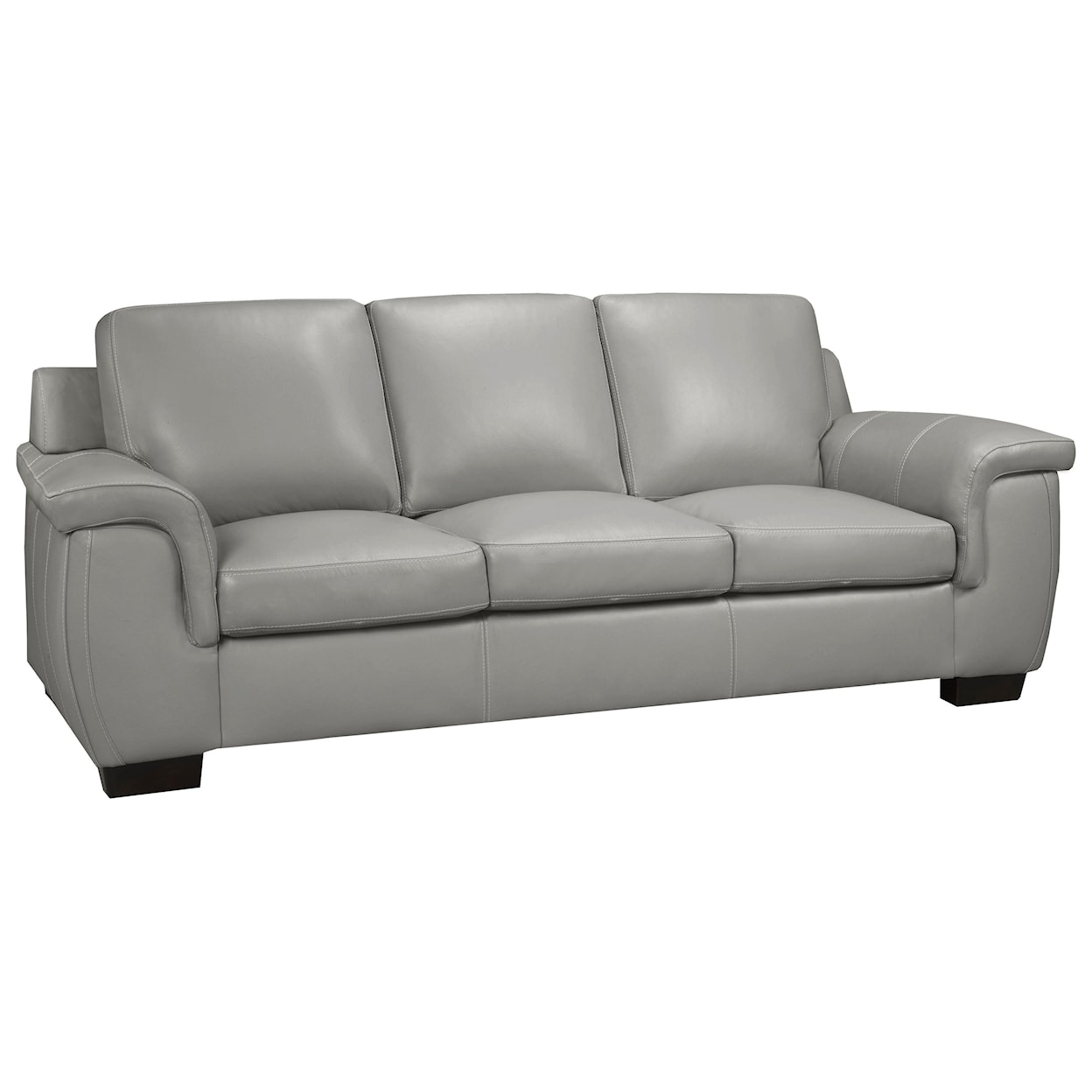 Leather Living Brisbane Brisbane Lthr Sofa /cloud Gray