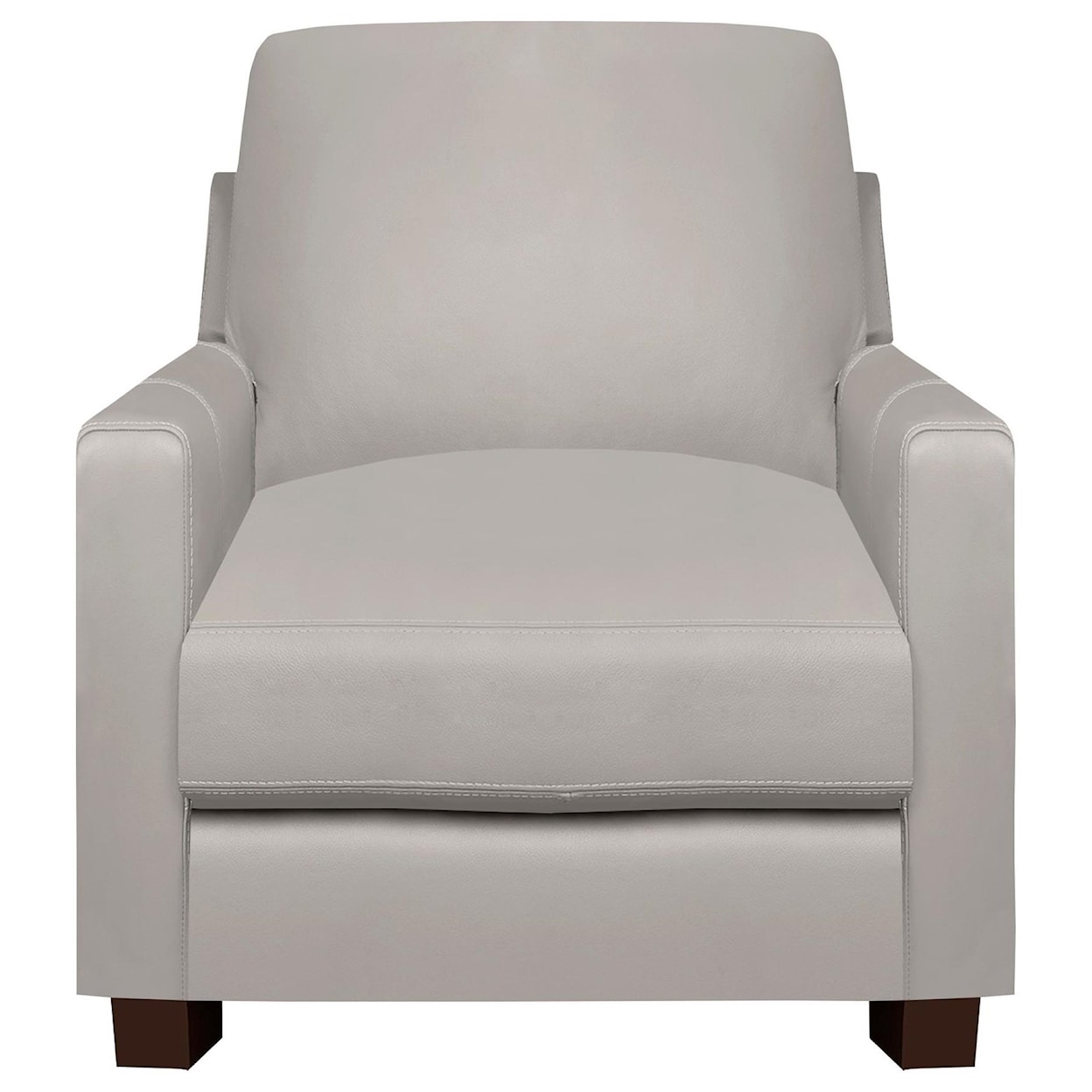 North American Leather METRO Cloud Gray Leather Chair and Otto