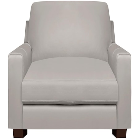 Cloud Gray Leather Chair