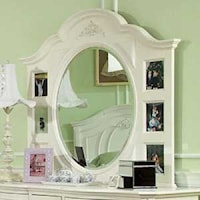Victorian White Dresser Mirror