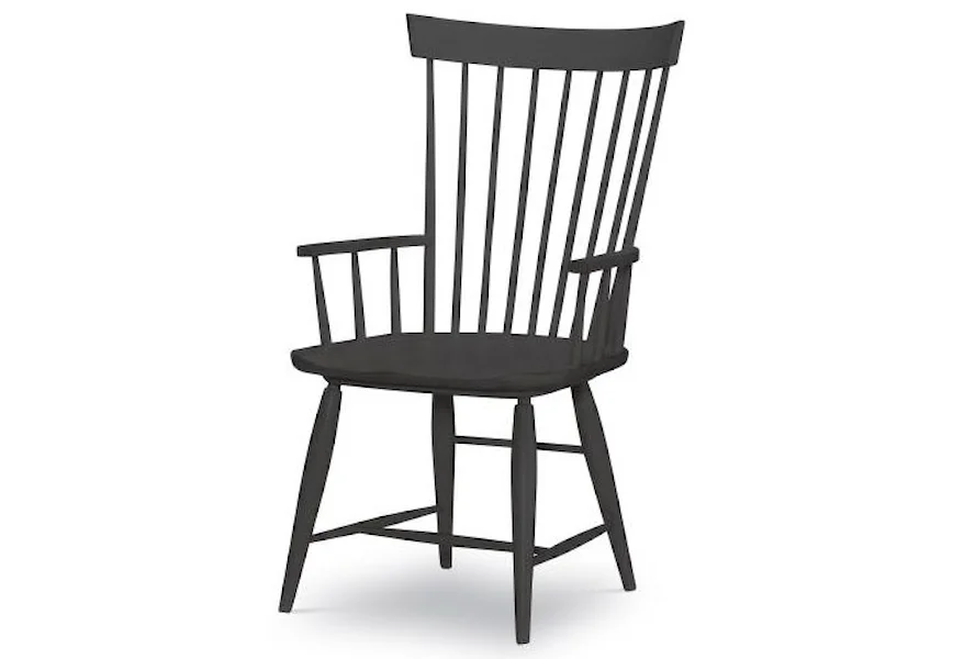 Beaumont Windsor Black Arm Chair by Lamar at Walker's Furniture