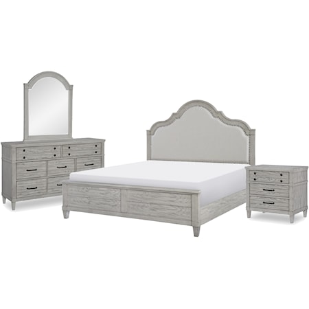 Queen Bed, Dresser, Mirror, Nightstand