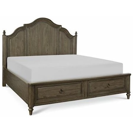Queen Bed with Storage Footboard