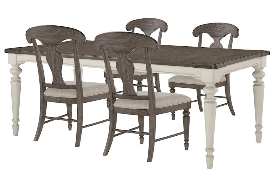 Brookhaven Rectangle Table and Slat Back Side Chair by Legacy Classic at Johnny Janosik