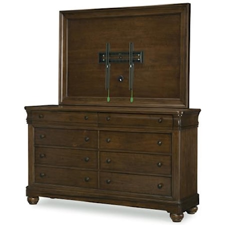 Dresser and TV Frame Set