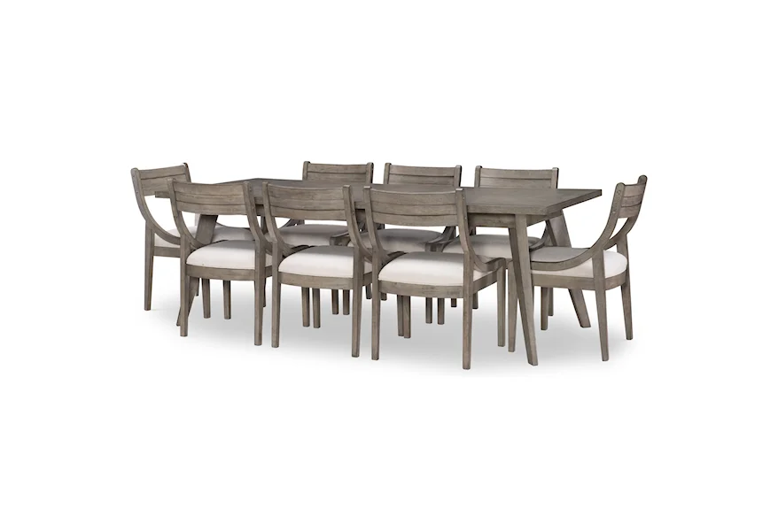 Greystone 9-Piece Rectangular Table and Chair Set by Legacy Classic at Johnny Janosik