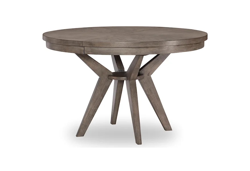 Greystone Round to Oval Pedestal Table by Legacy Classic at Johnny Janosik
