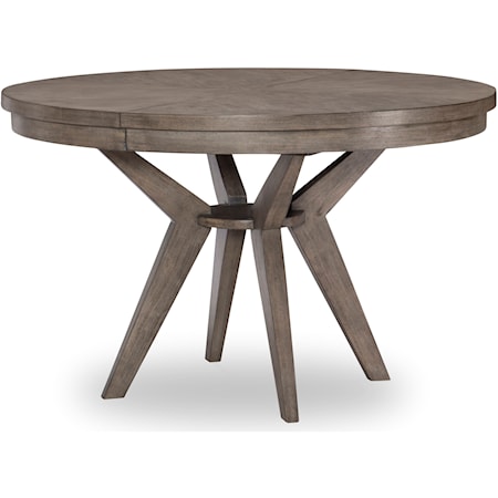 Contemporary Round to Oval Pedestal Table