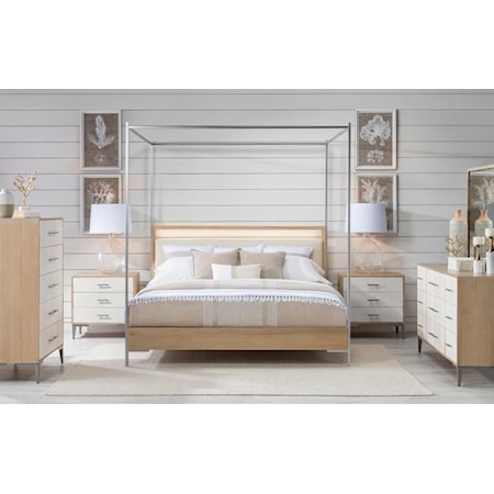 QUEEN UPH BED W/CANOPY