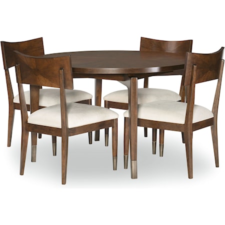 Transitional 5-Piece Table and Chair Set