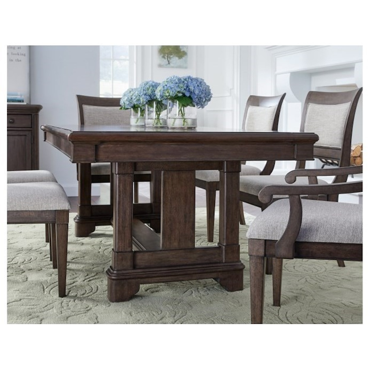 Legacy Classic Stafford 7-Piece Trestle Table and Chair Set