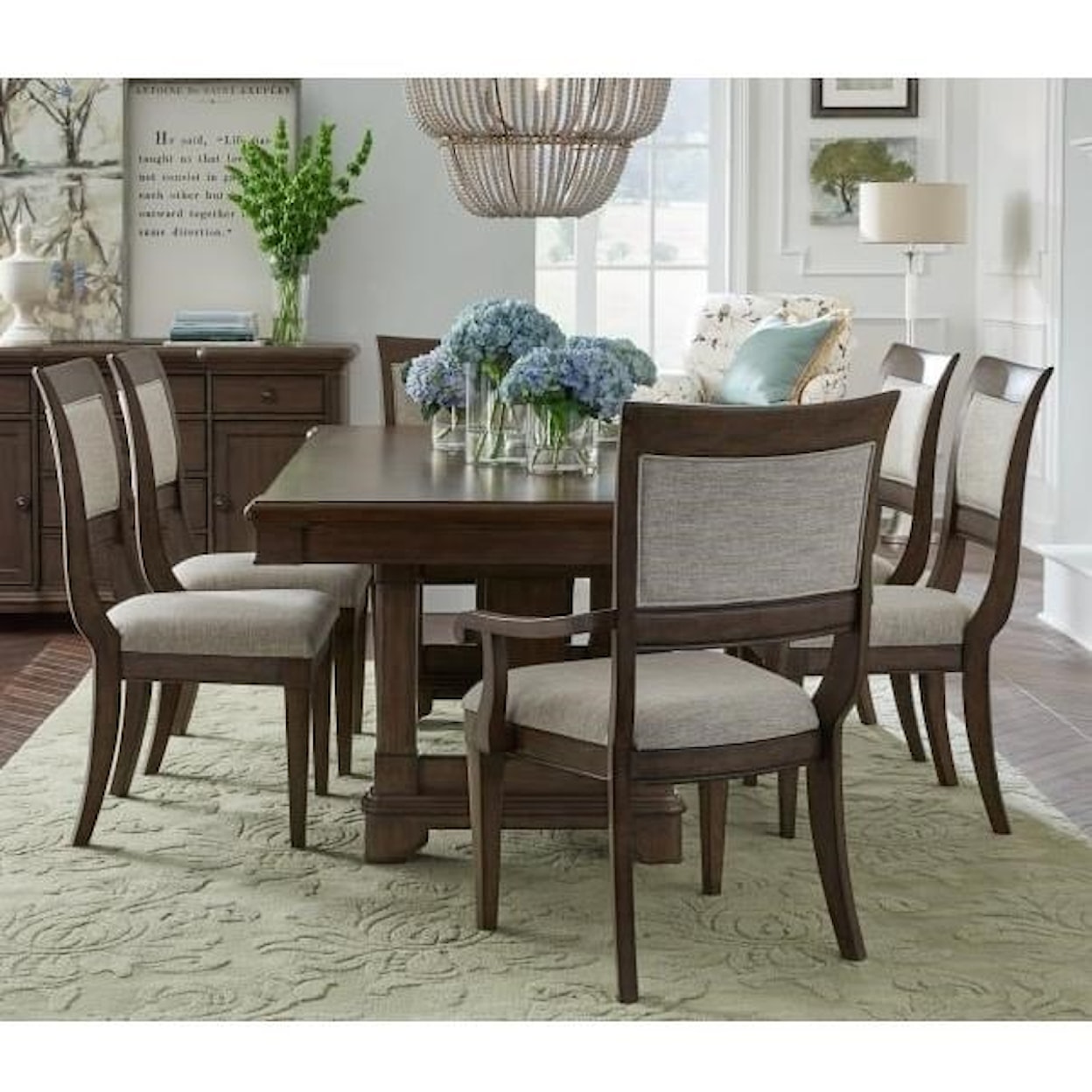 Legacy Classic Stafford 7-Piece Trestle Table and Chair Set