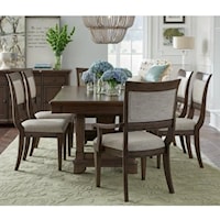 7-Piece Trestle Table and Chair Set