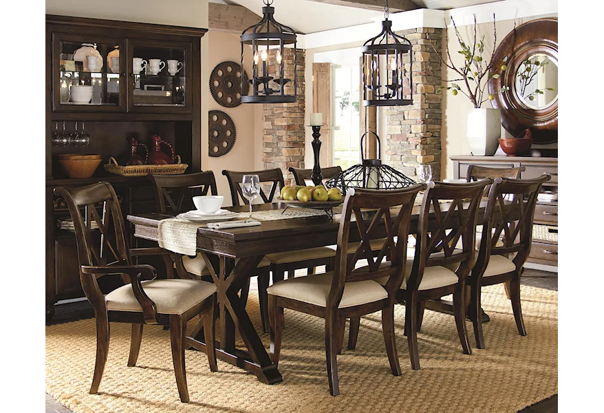 Thatcher 9 Piece Dining Set by Legacy Classic at Mueller Furniture