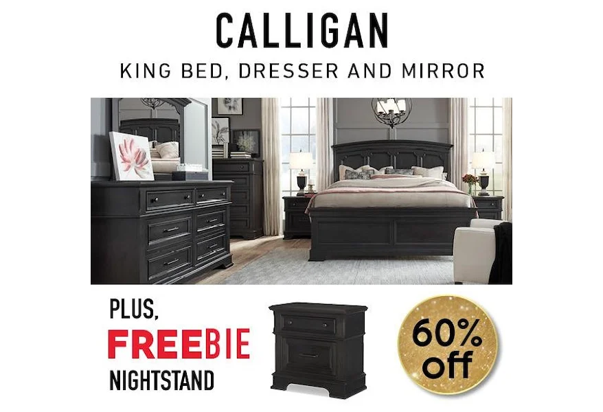 Calligan  Calligan King Bed Set with Freebie! by Legacy Classic at Morris Home