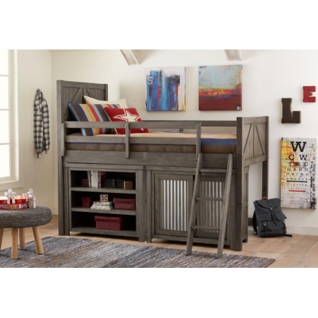 Bungalow Loft Bed Set with Storage